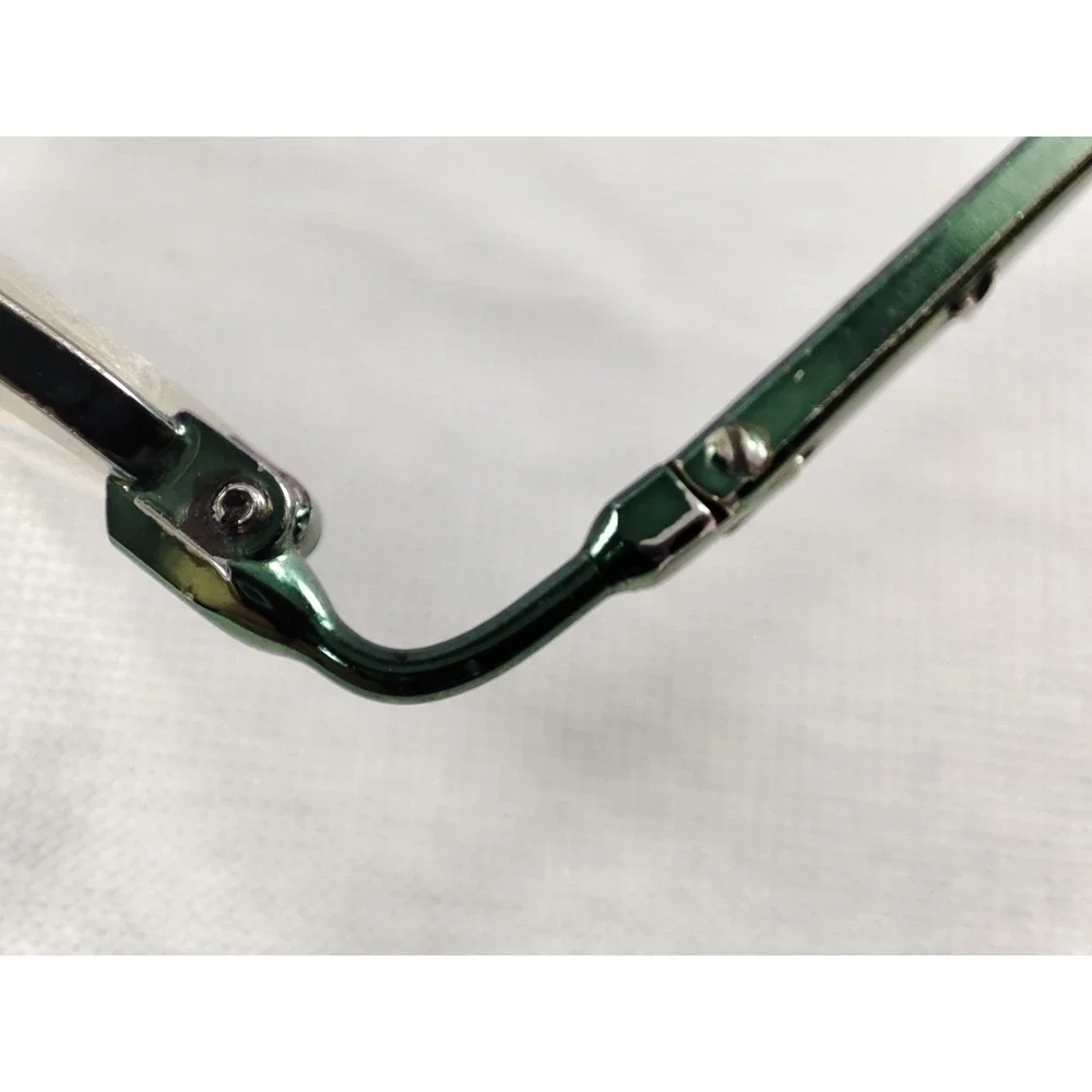 Vintage‎ Valentino Oval Eyeglasses Metallic Green Iridescent Purple Frame Italy